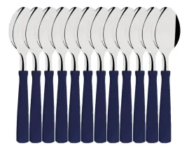 Conjunto Colher de Mesa Tramontina New Kolor Azul - 12 peas