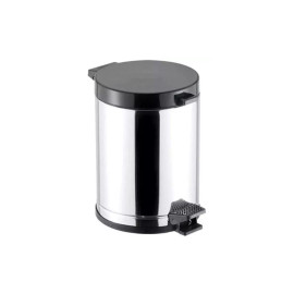 Lixeira Inox 10.5L com pedal Viel, tampa preta